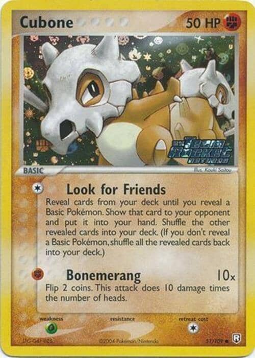 Cubone (51/109) (Stamped) [EX: Team Rocket Returns] Pokemon Single Pokémon  | Multizone: Comics And Games