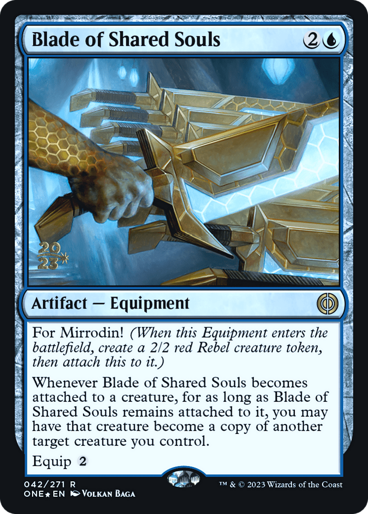 Blade of Shared Souls [Phyrexia: All Will Be One Prerelease Promos] MTG Single Magic: The Gathering  | Multizone: Comics And Games