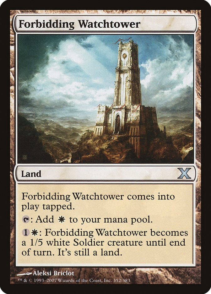 Forbidding Watchtower [Tenth Edition] MTG Single Magic: The Gathering  | Multizone: Comics And Games