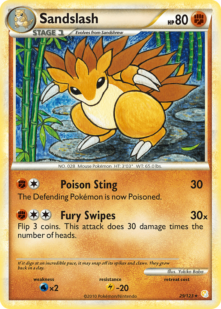 Sandslash (29/123) [HeartGold & SoulSilver: Base Set] Pokemon Single Pokémon  | Multizone: Comics And Games