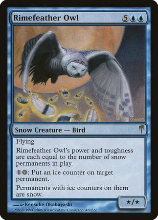 Rimefeather Owl [Coldsnap] MTG Single Magic: The Gathering  | Multizone: Comics And Games