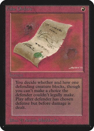 False Orders [Limited Edition Alpha] MTG Single Magic: The Gathering  | Multizone: Comics And Games