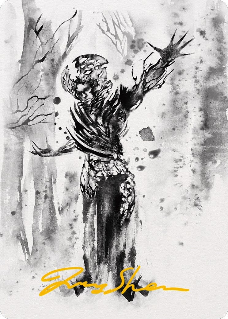 Rustvine Cultivator Art Card (Gold-Stamped Signature) [Phyrexia: All Will Be One Art Series] MTG Single Magic: The Gathering  | Multizone: Comics And Games