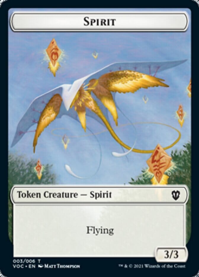 Spirit (003) // Thopter Double-sided Token [Innistrad: Crimson Vow Commander Tokens] MTG Single Magic: The Gathering  | Multizone: Comics And Games