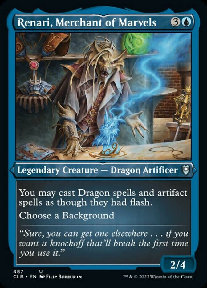 Renari, Merchant of Marvels (Foil Etched) [Commander Legends: Battle for Baldur's Gate] MTG Single Magic: The Gathering  | Multizone: Comics And Games