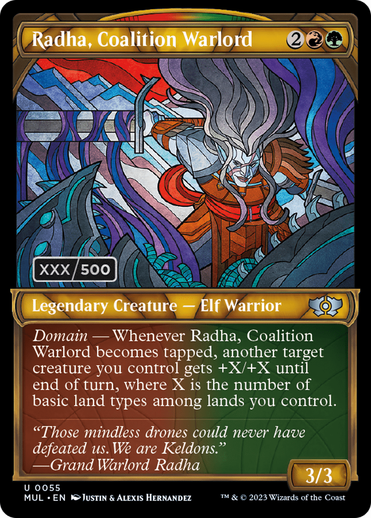 Radha, Coalition Warlord (Serialized) [Multiverse Legends] MTG Single Magic: The Gathering  | Multizone: Comics And Games