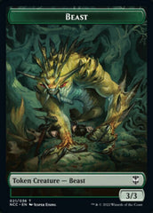 Beast // Saproling Double-sided Token [Streets of New Capenna Commander Tokens] MTG Single Magic: The Gathering  | Multizone: Comics And Games