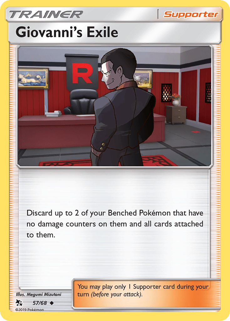 Giovanni's Exile (57/68) [Sun & Moon: Hidden Fates] Pokemon Single Pokémon  | Multizone: Comics And Games
