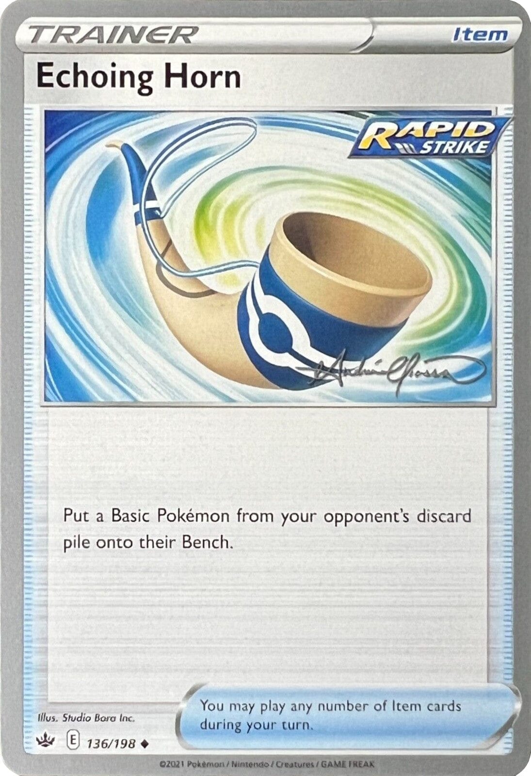 Echoing Horn (136/198) (The Shape of Mew - Andre Chiasson) [World Championships 2022] Pokemon Single Pokémon  | Multizone: Comics And Games