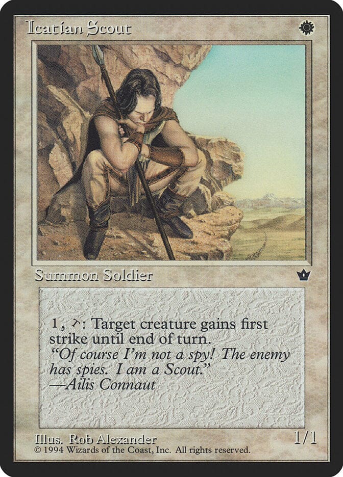 Icatian Scout (Rob Alexander) [Fallen Empires] MTG Single Magic: The Gathering  | Multizone: Comics And Games