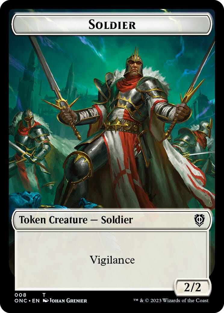 Soldier (008) // Angel Double-Sided Token [Phyrexia: All Will Be One Commander Tokens] MTG Single Magic: The Gathering  | Multizone: Comics And Games