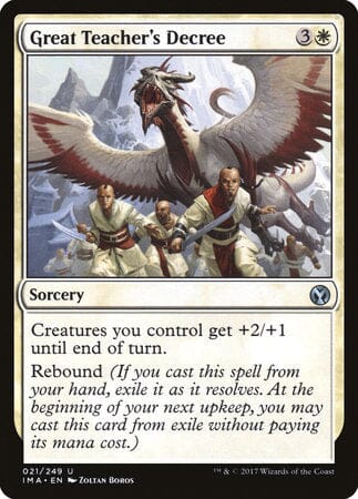 Great Teacher's Decree [Iconic Masters] MTG Single Magic: The Gathering  | Multizone: Comics And Games