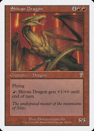 Shivan Dragon [Seventh Edition] MTG Single Magic: The Gathering  | Multizone: Comics And Games