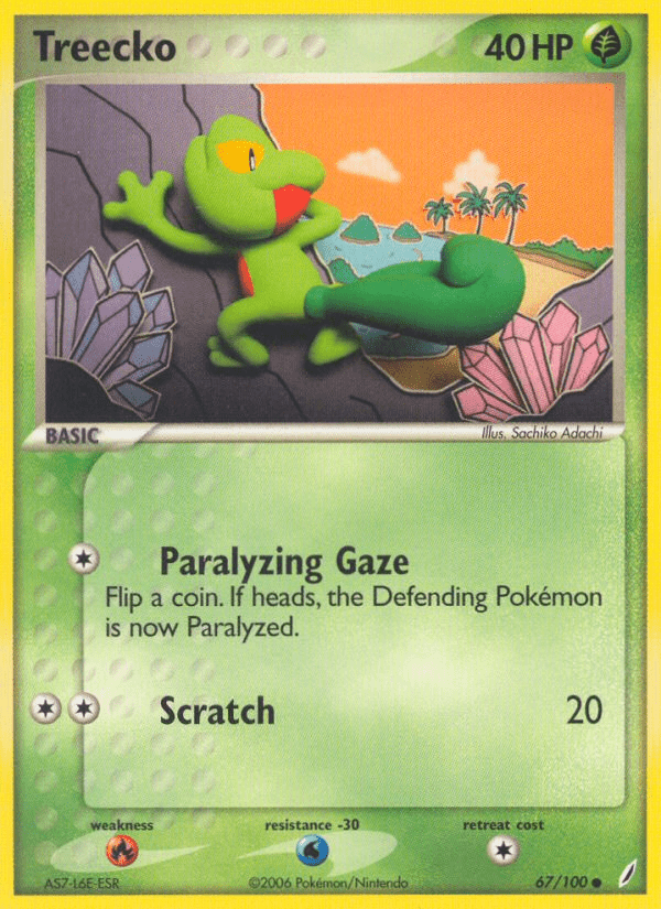 Treecko (67/100) [EX: Crystal Guardians] Pokemon Single Pokémon  | Multizone: Comics And Games