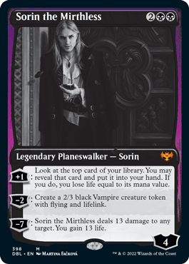 Sorin the Mirthless [Innistrad: Double Feature] MTG Single Magic: The Gathering  | Multizone: Comics And Games