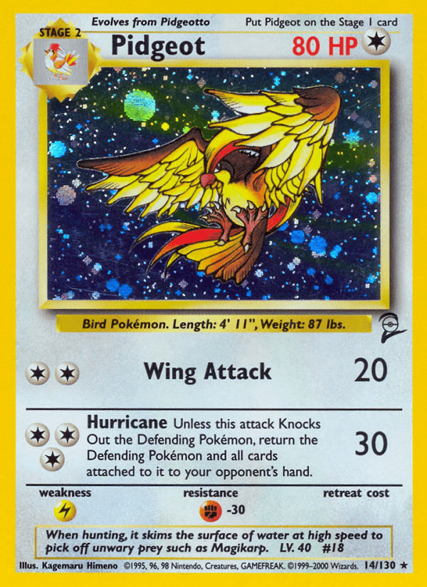 Pidgeot (14/130) [Base Set 2] Pokemon Single Pokémon  | Multizone: Comics And Games