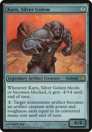 Karn, Silver Golem (Commander's Arsenal) [Commander's Arsenal Oversized] MTG Single Magic: The Gathering  | Multizone: Comics And Games