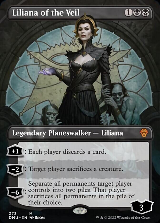 Liliana of the Veil (Borderless) [Dominaria United] MTG Single Magic: The Gathering  | Multizone: Comics And Games