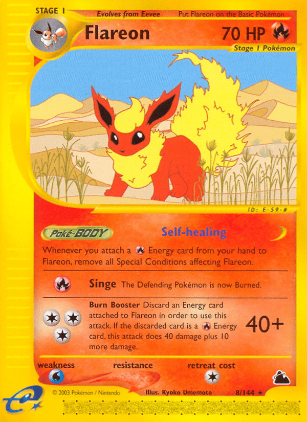 Flareon (8/144) [Skyridge] Pokemon Single Pokémon  | Multizone: Comics And Games