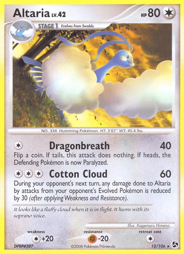 Altaria (12/106) [Diamond & Pearl: Great Encounters] Pokemon Single Pokémon  | Multizone: Comics And Games