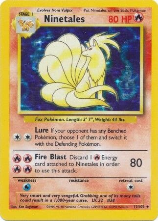 Ninetales (12/102) [Base Set Unlimited] Pokemon Single Pokémon  | Multizone: Comics And Games