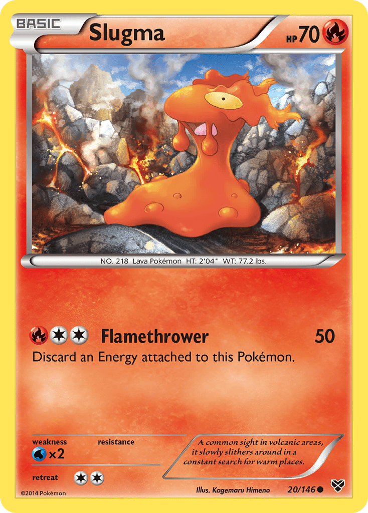 Slugma (20/146) [XY: Base Set] Pokemon Single Pokémon  | Multizone: Comics And Games