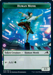 Samurai // Human Monk Double-sided Token [Kamigawa: Neon Dynasty Tokens] MTG Single Magic: The Gathering  | Multizone: Comics And Games