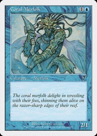 Coral Merfolk [Seventh Edition] MTG Single Magic: The Gathering  | Multizone: Comics And Games