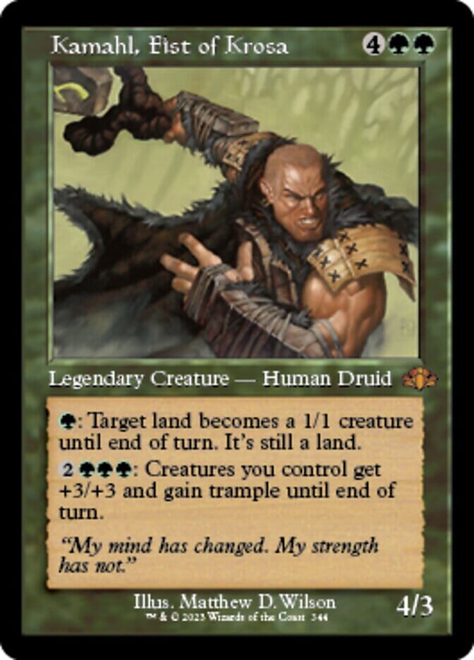 Kamahl, Fist of Krosa (Retro) [Dominaria Remastered] MTG Single Magic: The Gathering  | Multizone: Comics And Games