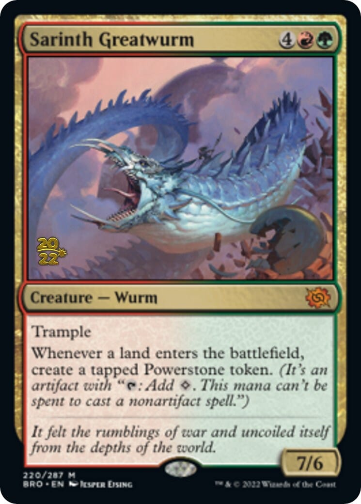 Sarinth Greatwurm [The Brothers' War: Prerelease Promos] MTG Single Magic: The Gathering  | Multizone: Comics And Games