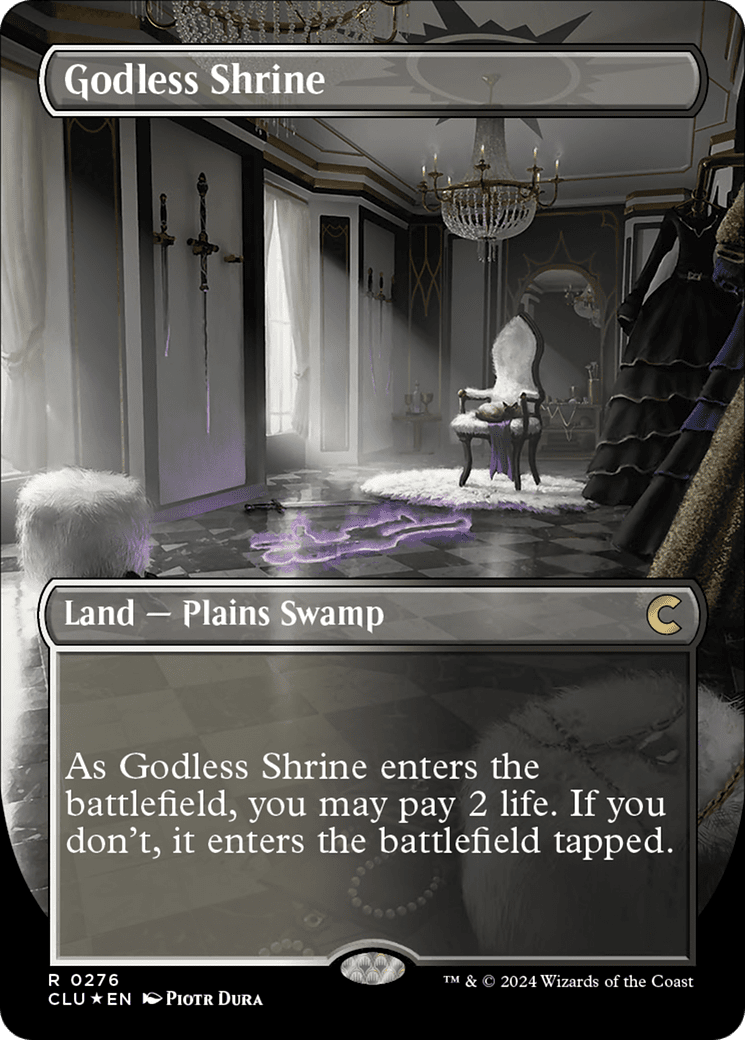 Godless Shrine (Borderless) [Ravnica: Clue Edition] MTG Single Magic: The Gathering  | Multizone: Comics And Games
