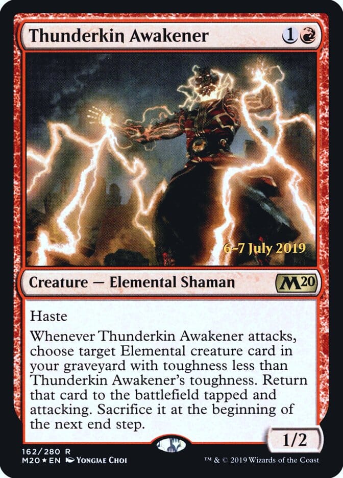 Thunderkin Awakener [Core Set 2020 Prerelease Promos] MTG Single Magic: The Gathering  | Multizone: Comics And Games
