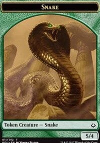 Snake // Zombie Double-sided Token [Hour of Devastation Tokens] MTG Single Magic: The Gathering  | Multizone: Comics And Games