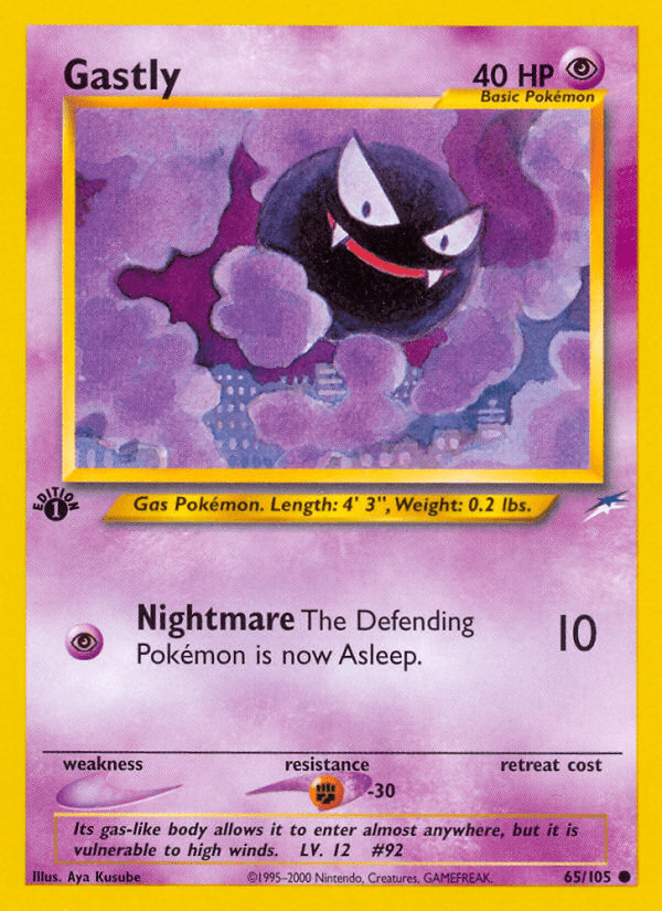 Gastly (65/105) [Neo Destiny 1st Edition] Pokemon Single Pokémon  | Multizone: Comics And Games