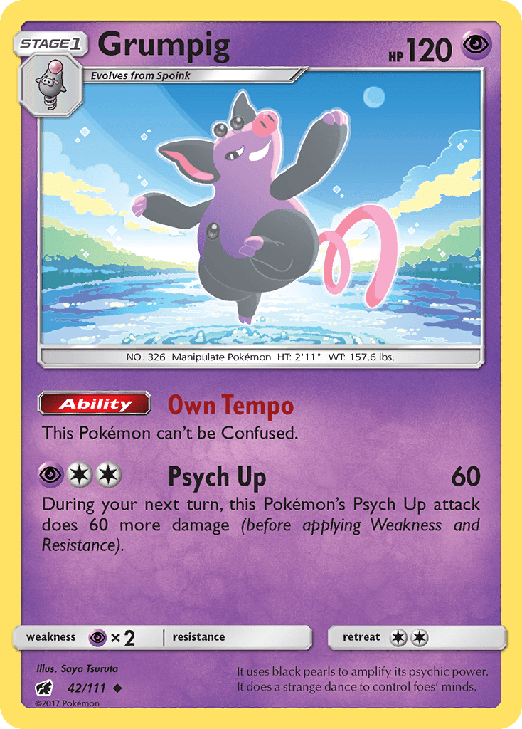 Grumpig (42/111) [Sun & Moon: Crimson Invasion] Pokemon Single Pokémon  | Multizone: Comics And Games