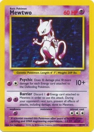 Mewtwo (10/102) [Base Set Unlimited] Pokemon Single Pokémon  | Multizone: Comics And Games