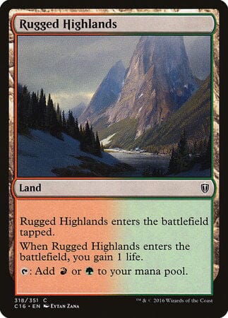 Rugged Highlands [Commander 2016] MTG Single Magic: The Gathering  | Multizone: Comics And Games