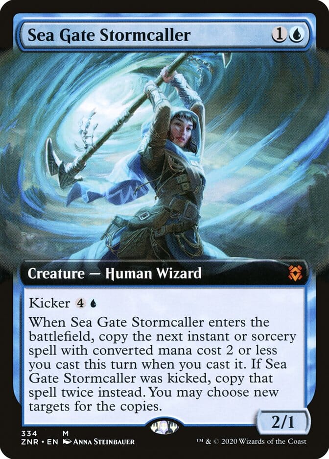 Sea Gate Stormcaller (Extended Art) [Zendikar Rising] MTG Single Magic: The Gathering  | Multizone: Comics And Games