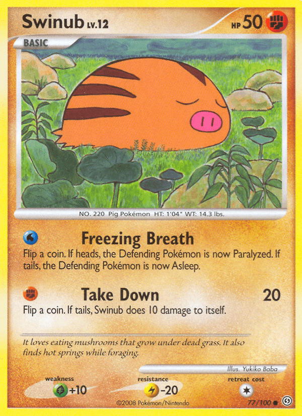 Swinub (77/100) [Diamond & Pearl: Stormfront] Pokemon Single Pokémon  | Multizone: Comics And Games