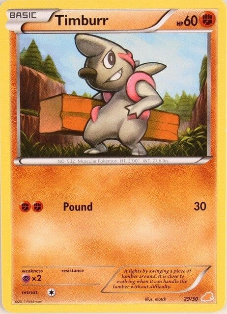 Timburr (29/30) [Black & White: Trainer Kit - Excadrill] Pokemon Single Pokémon  | Multizone: Comics And Games