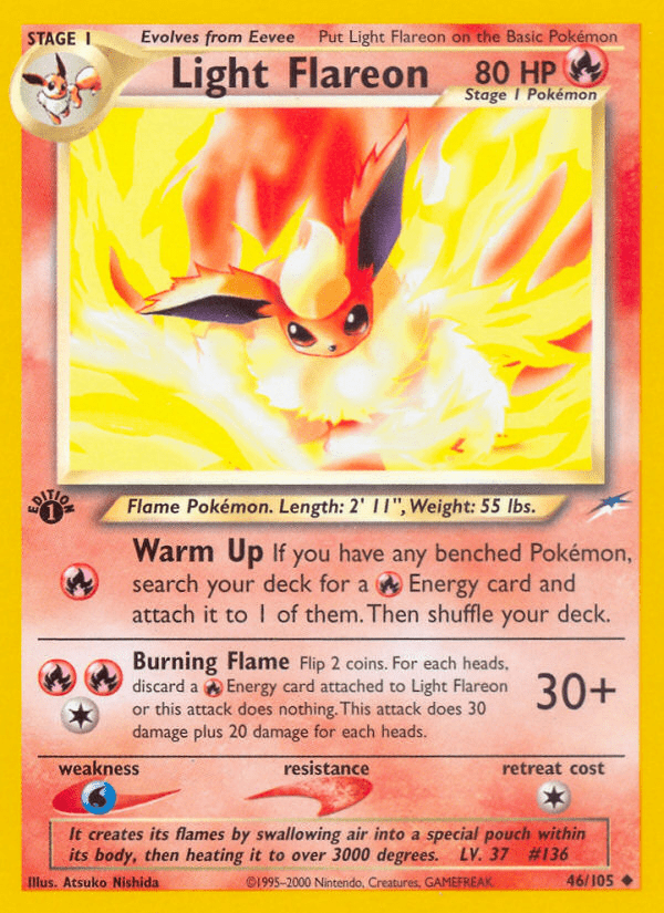 Light Flareon (46/105) [Neo Destiny 1st Edition] Pokemon Single Pokémon  | Multizone: Comics And Games