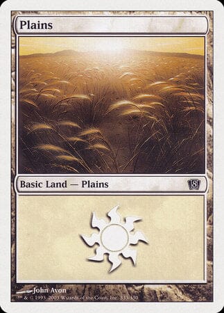 Plains (333) [Eighth Edition] MTG Single Magic: The Gathering  | Multizone: Comics And Games