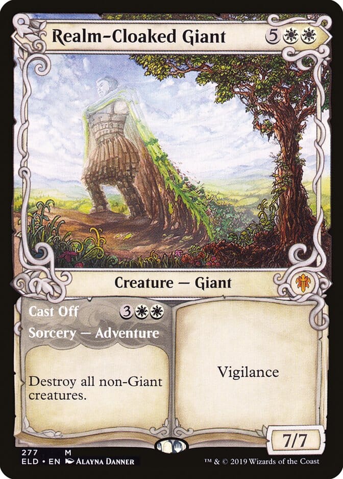 Realm-Cloaked Giant // Cast Off (Showcase) [Throne of Eldraine] MTG Single Magic: The Gathering  | Multizone: Comics And Games