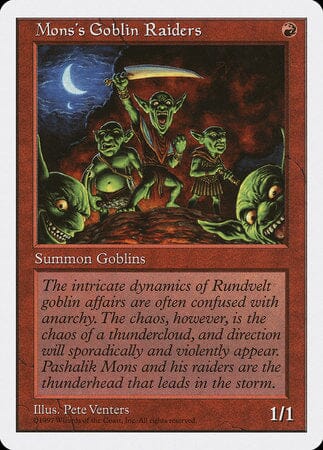 Mons's Goblin Raiders [Fifth Edition] MTG Single Magic: The Gathering  | Multizone: Comics And Games