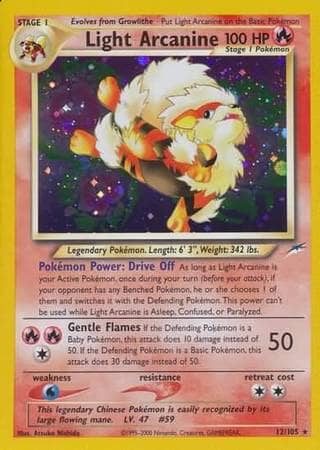 Light Arcanine (12/105) [Neo Destiny Unlimited] Pokemon Single Pokémon  | Multizone: Comics And Games