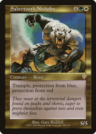 Sabertooth Nishoba [Invasion] MTG Single Magic: The Gathering  | Multizone: Comics And Games