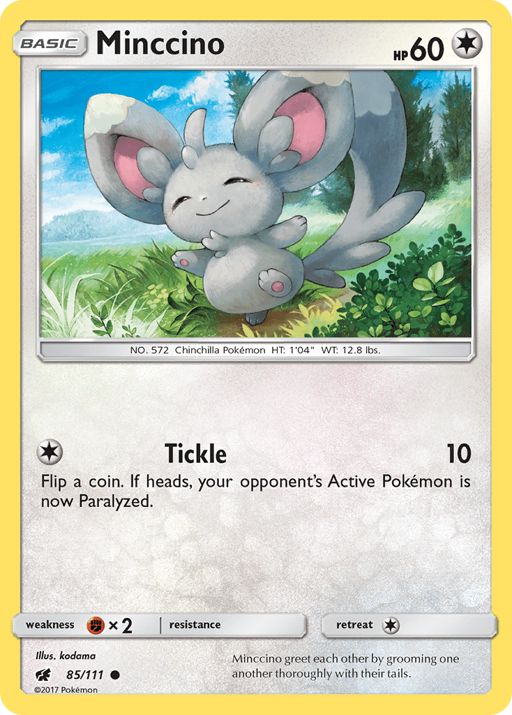 Minccino (85/111) [Sun & Moon: Crimson Invasion] Pokemon Single Pokémon  | Multizone: Comics And Games