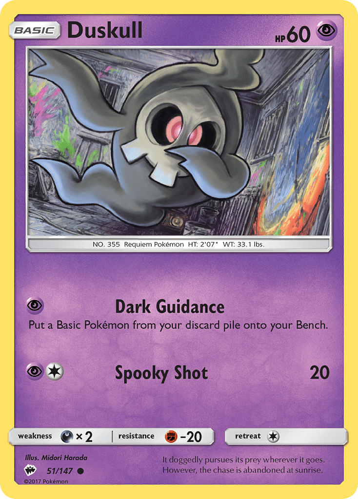 Duskull (51/147) [Sun & Moon: Burning Shadows] Pokemon Single Pokémon  | Multizone: Comics And Games
