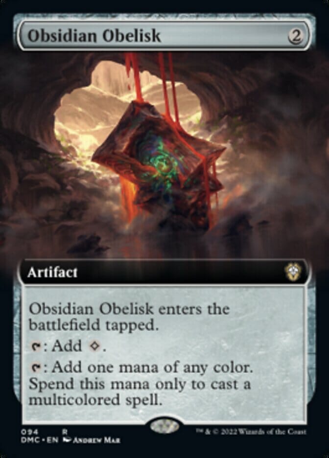 Obsidian Obelisk (Extended Art) [Dominaria United Commander] MTG Single Magic: The Gathering  | Multizone: Comics And Games
