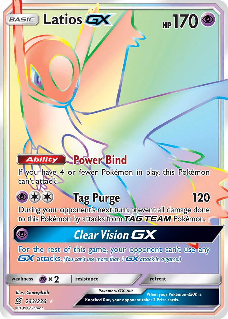 Latios GX (243/236) [Sun & Moon: Unified Minds] Pokemon Single Pokémon  | Multizone: Comics And Games